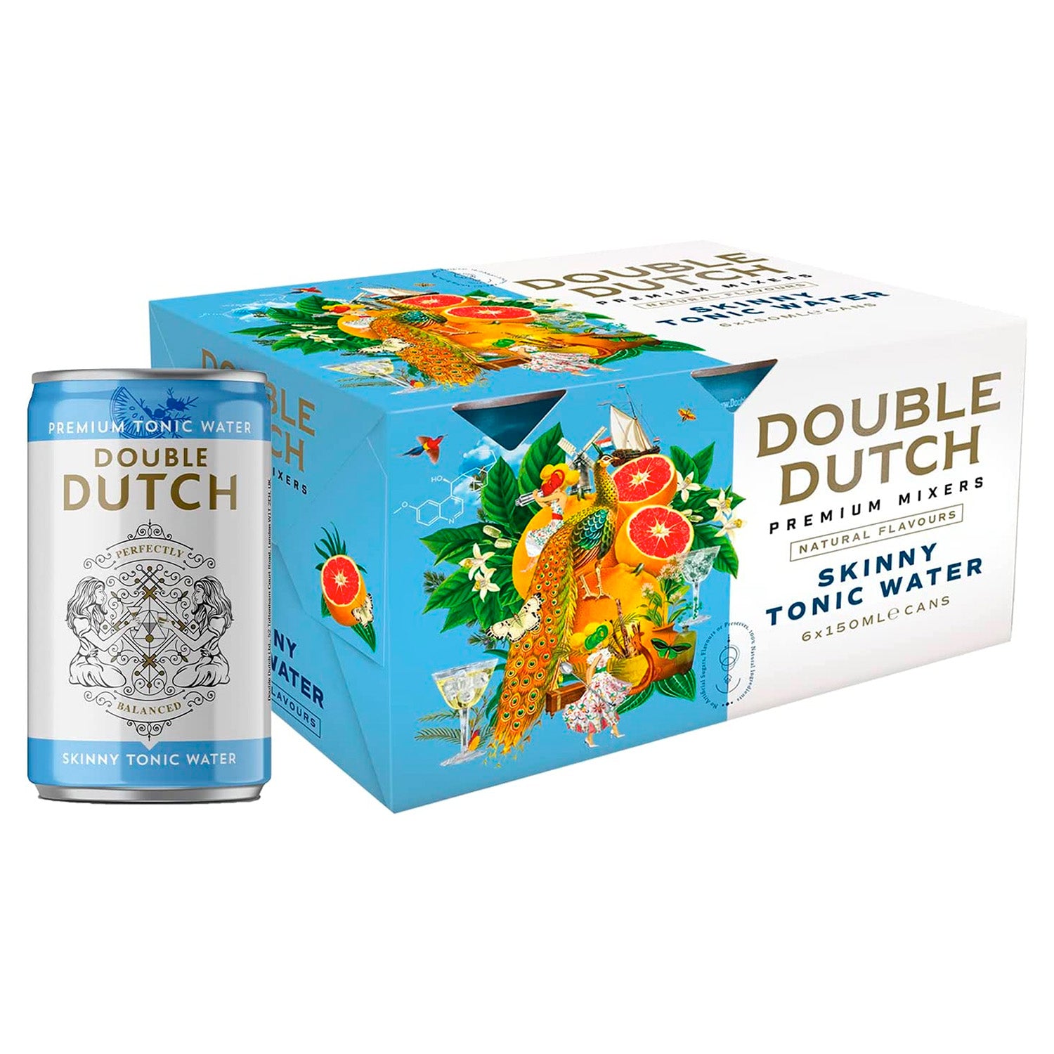 Double Dutch  - Skinny Tonic Water - 6 x 150ml Cans